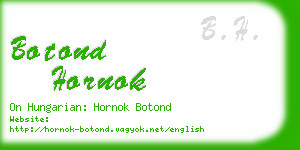 botond hornok business card